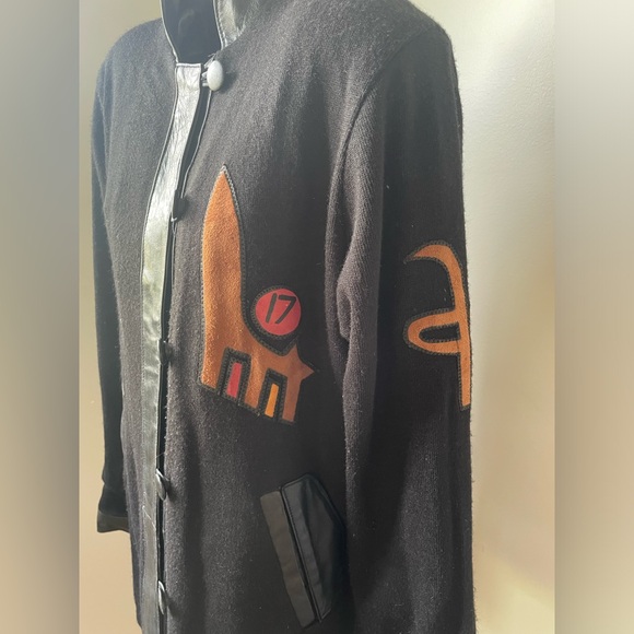 Vintage Miro Coat l G2 by Gianni Coat Abstract Art Design Coat Cozy Avant Garde - Picture 4 of 9